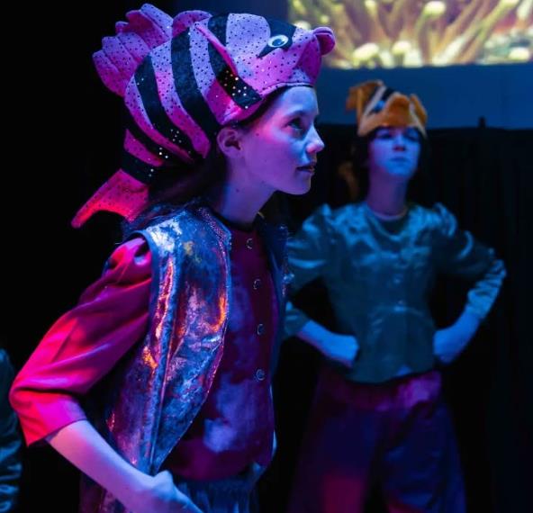 Underwater scene in ArtReach's Aladdin play