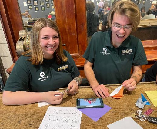 Folding paper cranes
