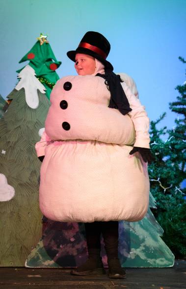 Scarcow is Snow Man in Children's Christmas Musical