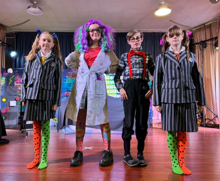Kid Frankenstein kids play: cast list, sound cues, script sample.