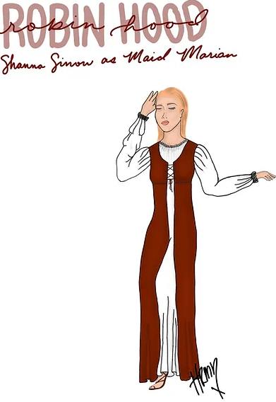 Desgin for Marian in Robin Hood play