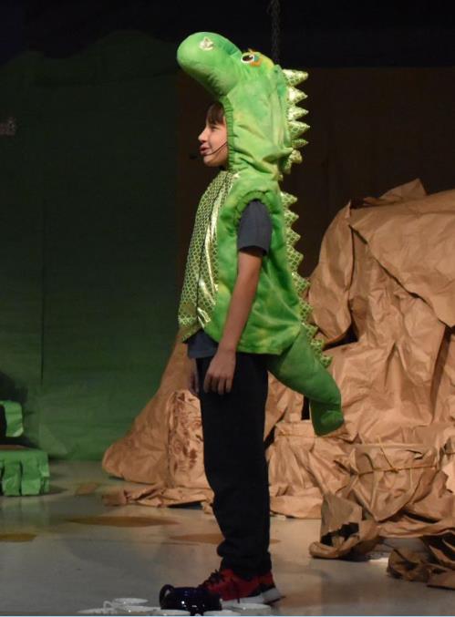 The Dragaon in The Reluctant Dragon Play for schools