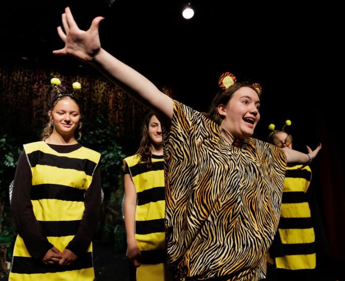 Bee and Owl in Winnie the Pooh play