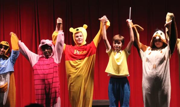 Winnie-the-Pooh kids play: cast list, sound cues, script sample.